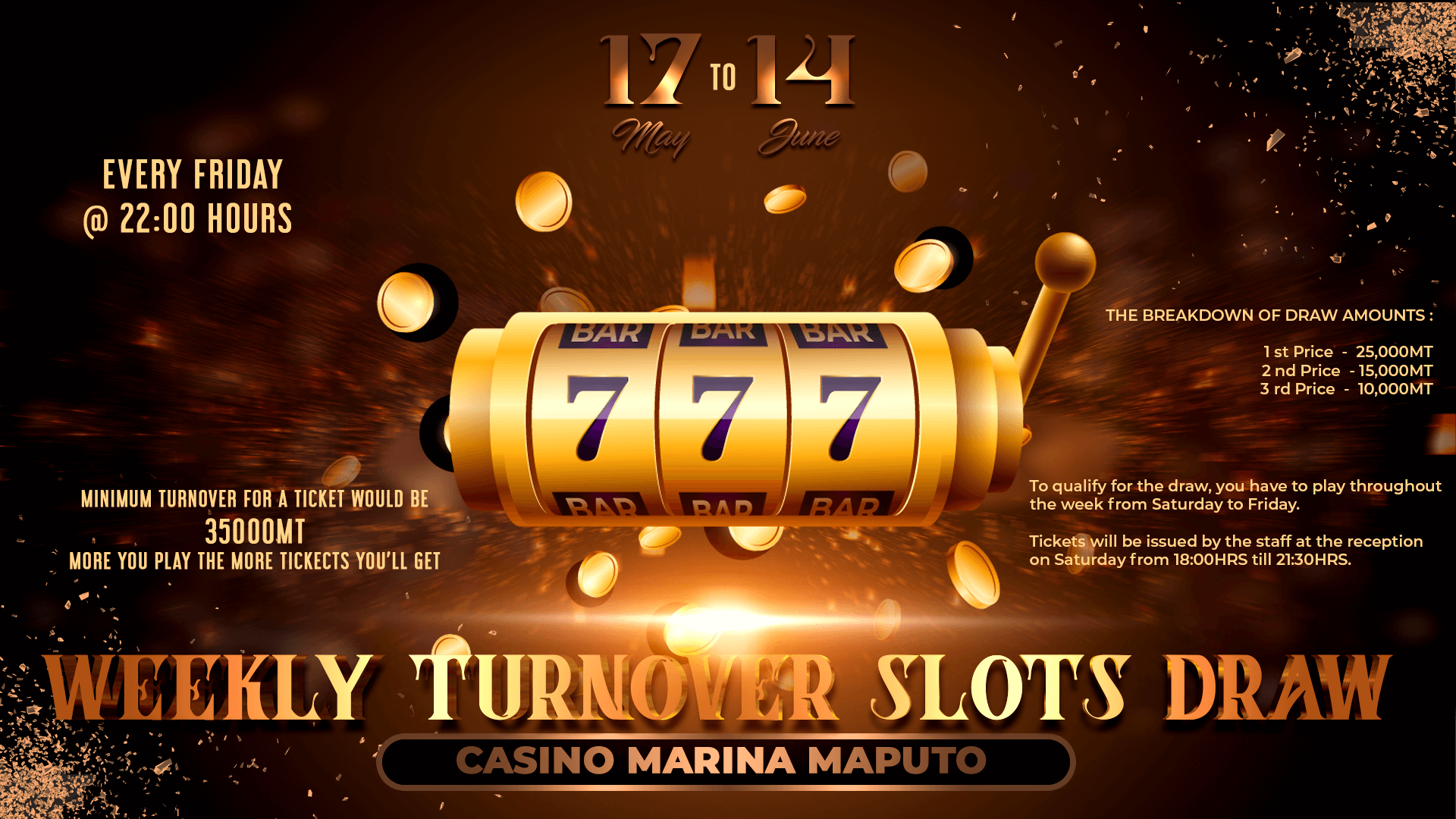 Weekly Turnover Slots Draw